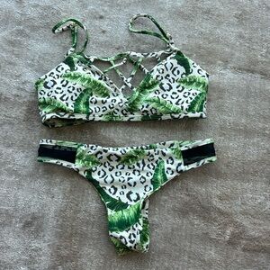 Cute Issa De’Mar animal print Tiny bikini Small